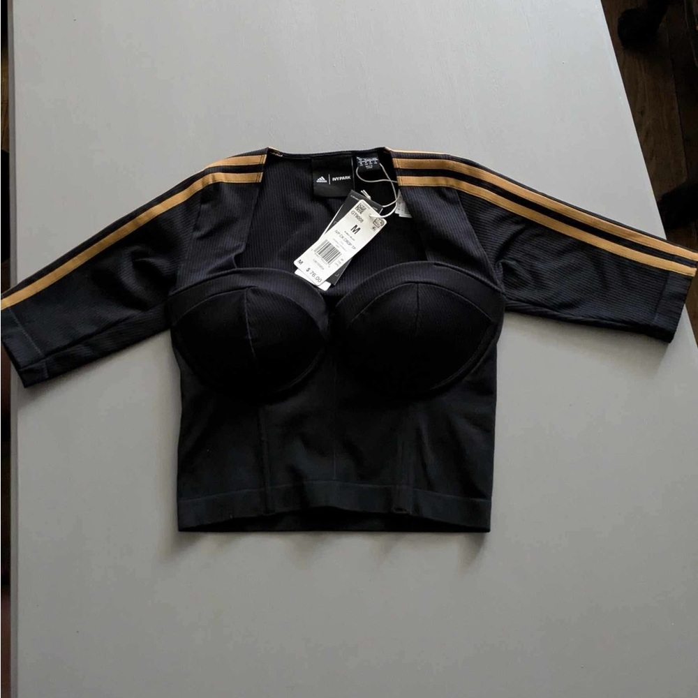 Adidas IVY PARK Circular Knit Crop Top Size Medium - Picture 3 of 4